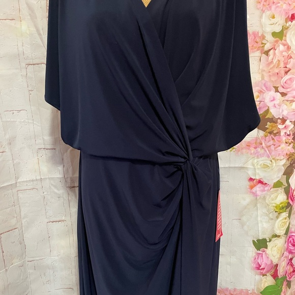 Alex Evenings Dresses Alex Evenings Vneck Short Sleeve Jersey Gown